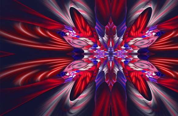 Beautiful red and blue fractal