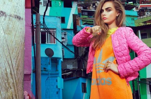 Cara Delevingne Colorful Outfit