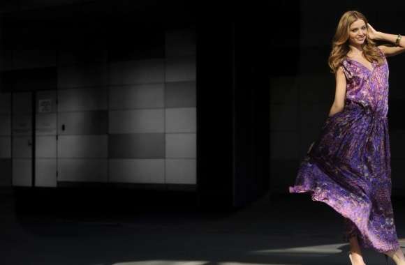 Miranda Kerr Purple Dress