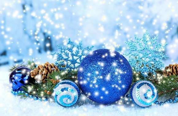 Blue Christmas Decorations 2016