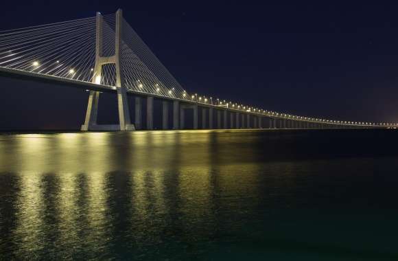 Vasco Da Gama Bridge at Night
