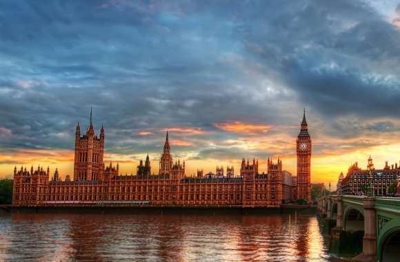 Westminster Palace At Twilight