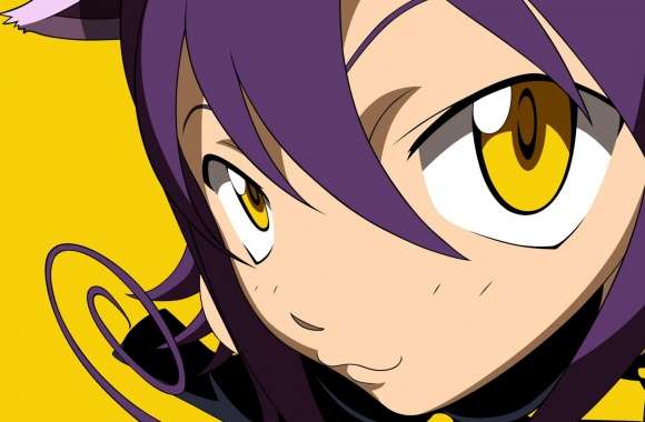 Anime Girl With Yellow Eyes