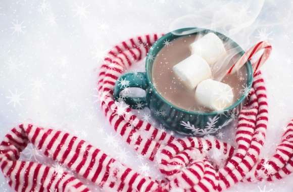 Christmas Hot Chocolate With Marshmallows