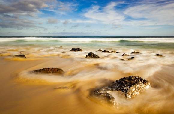 Rocks, Sand Beach