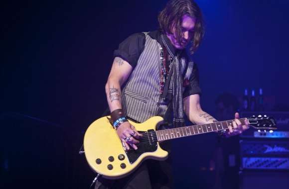Johnny Depp Playing Guitar