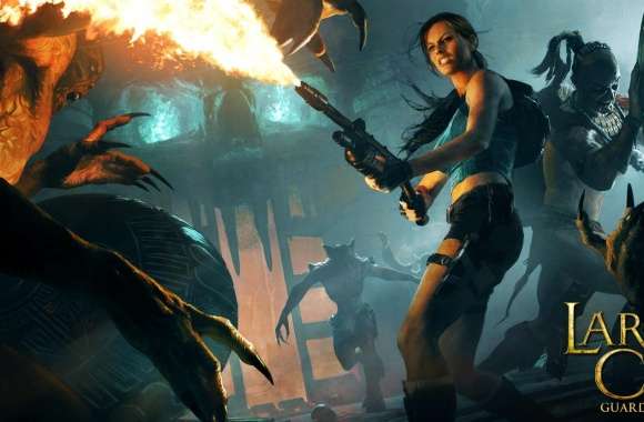 Lara Croft Flamethrower