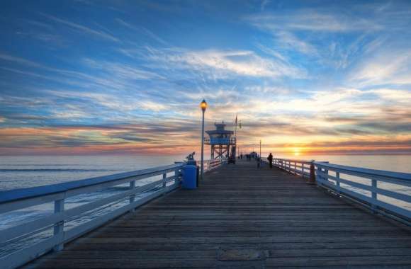 Pier At Sunset HDR