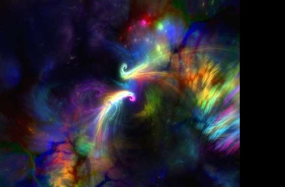 Colorfull nebula space digital