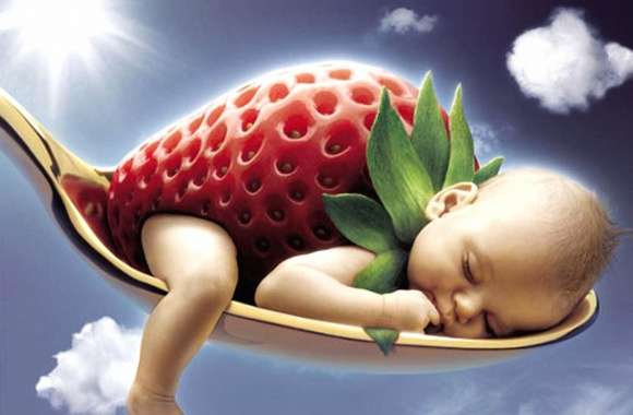 funny baby strawberry