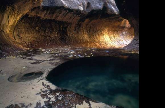 Little lake in a cave
