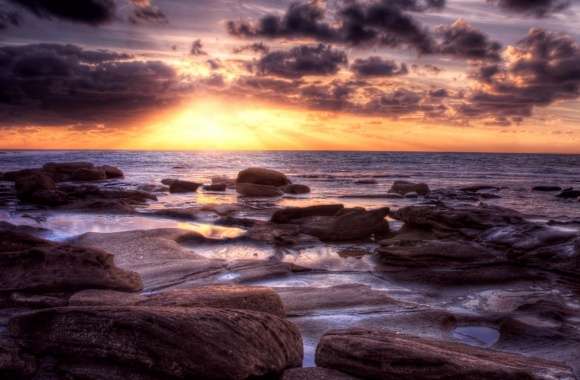 Ocean Sunset, HDR