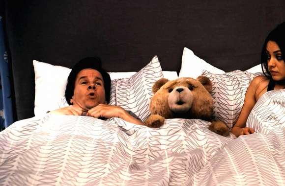 Weird bear in bed