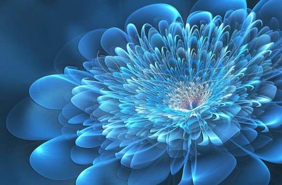 Blue flowers digital art