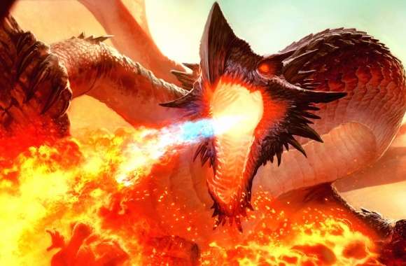 Fire dragon huge fantasy