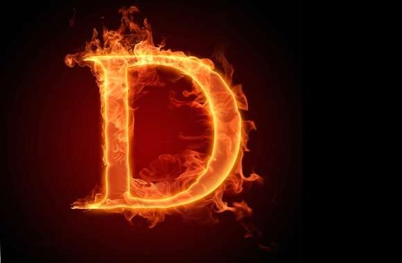 Letter D In Fire Hd