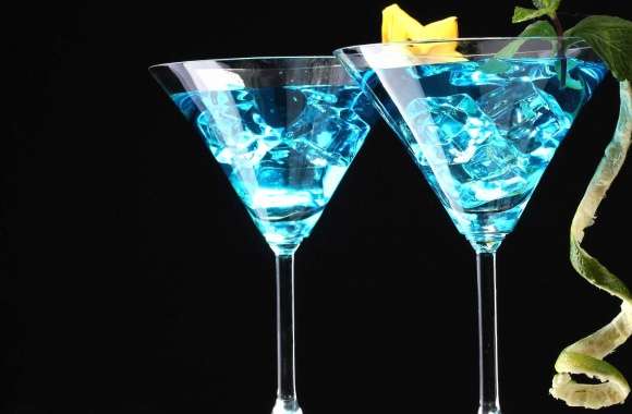 Light blue cocktails