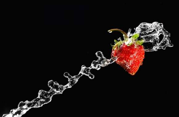 Water and strawberry