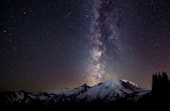 MILKYWAY BEHIND MOUNTAINS