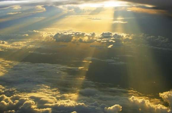 Sun Rays Through The Clouds